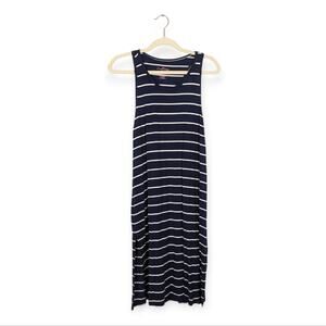 NWT Everly Grey Navy Striped Alex Dress Size M